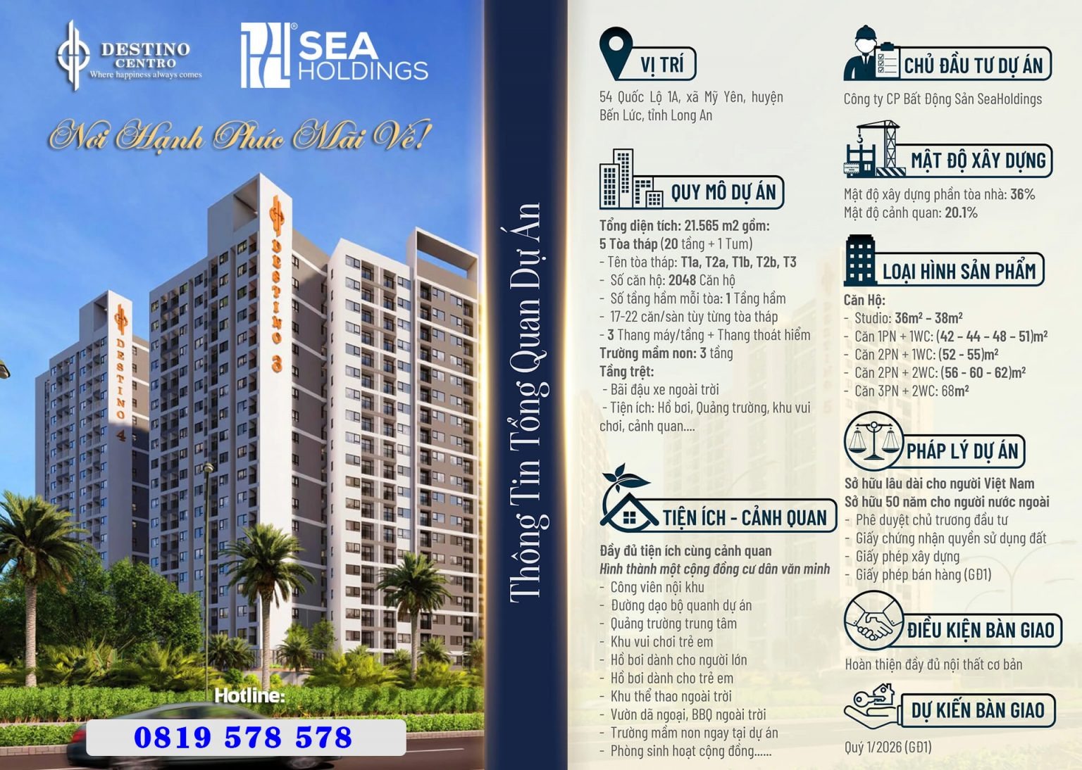 Căn hộ chung cư Cielo Destino Centro Bến Lức Long An