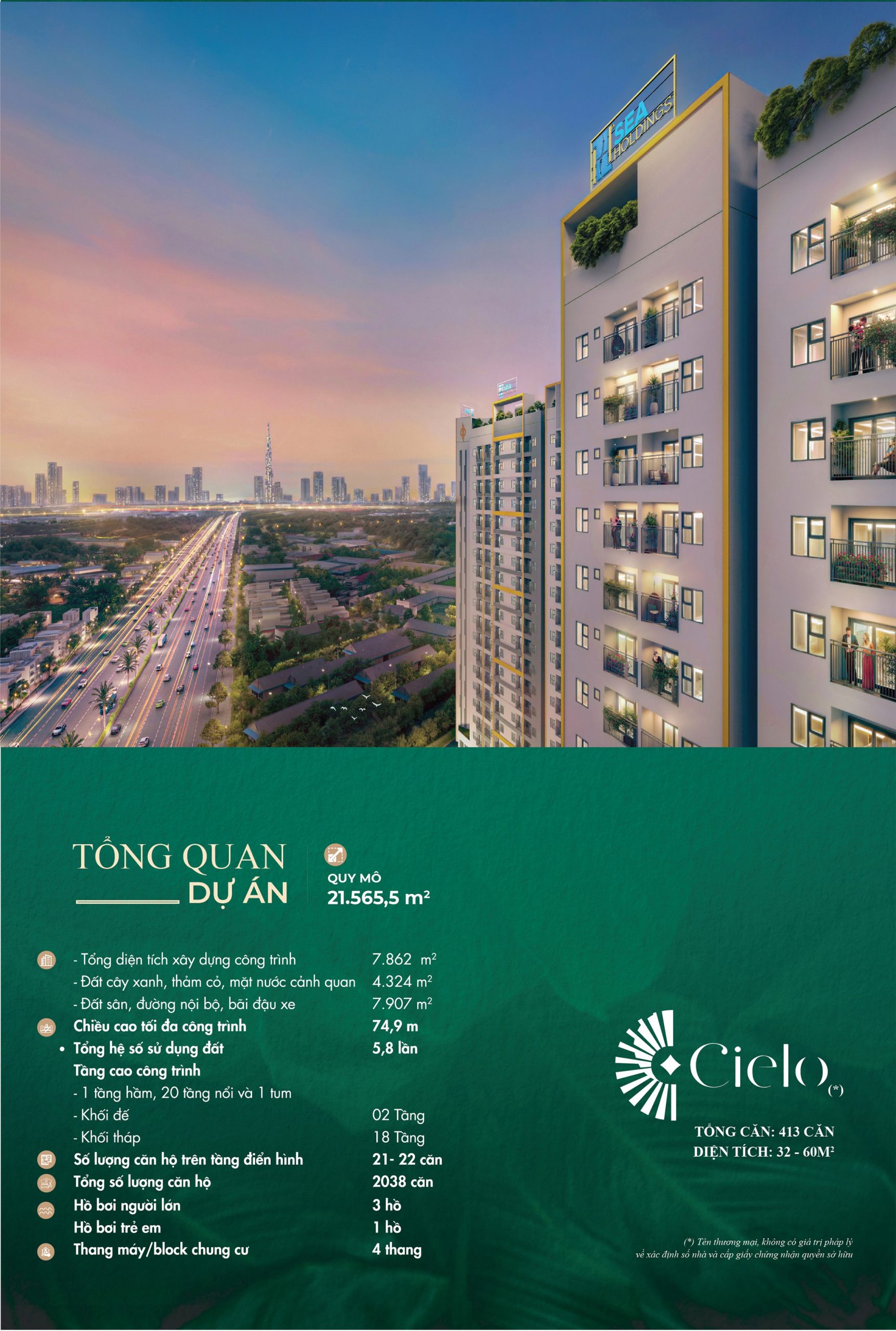 Căn hộ chung cư Cielo Destino Centro Bến Lức Long An