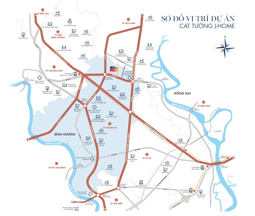 vị trí dự án cát tường j-home