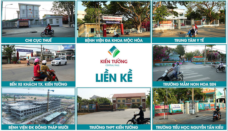 Liền kề dự án Khu đô thị Kiến Tường Central Mall