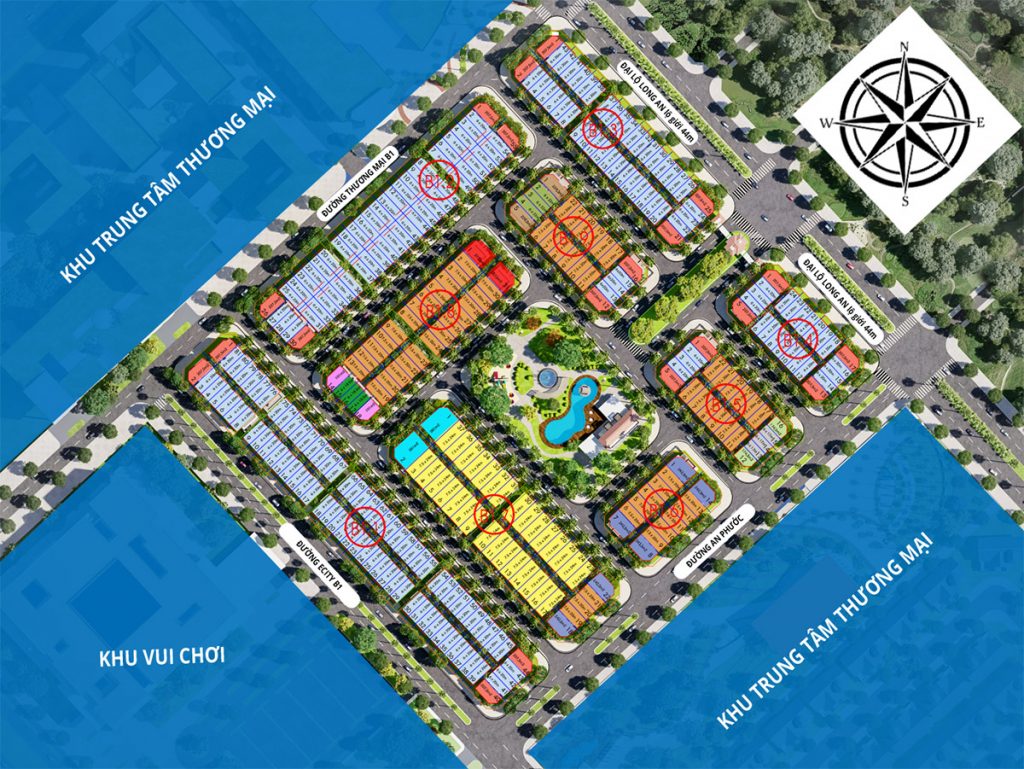 mặt bằng khu đô thị e.city tân đức