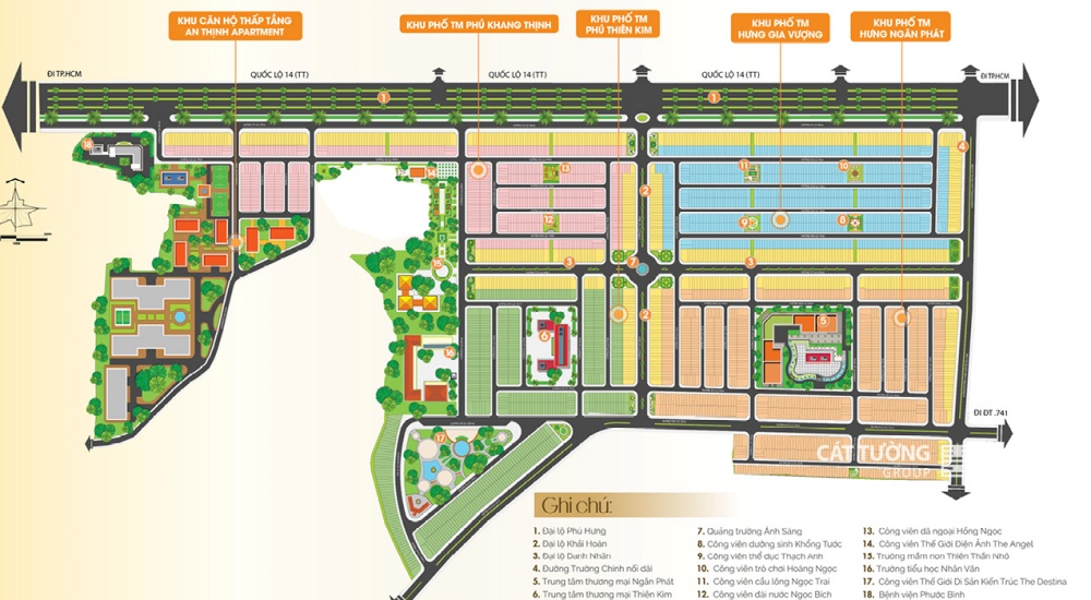 mặt bằng phân lô cát tường phú hưng