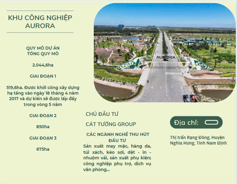 Tổng quan dự án khu công nghiệp rạng đông aurora ip