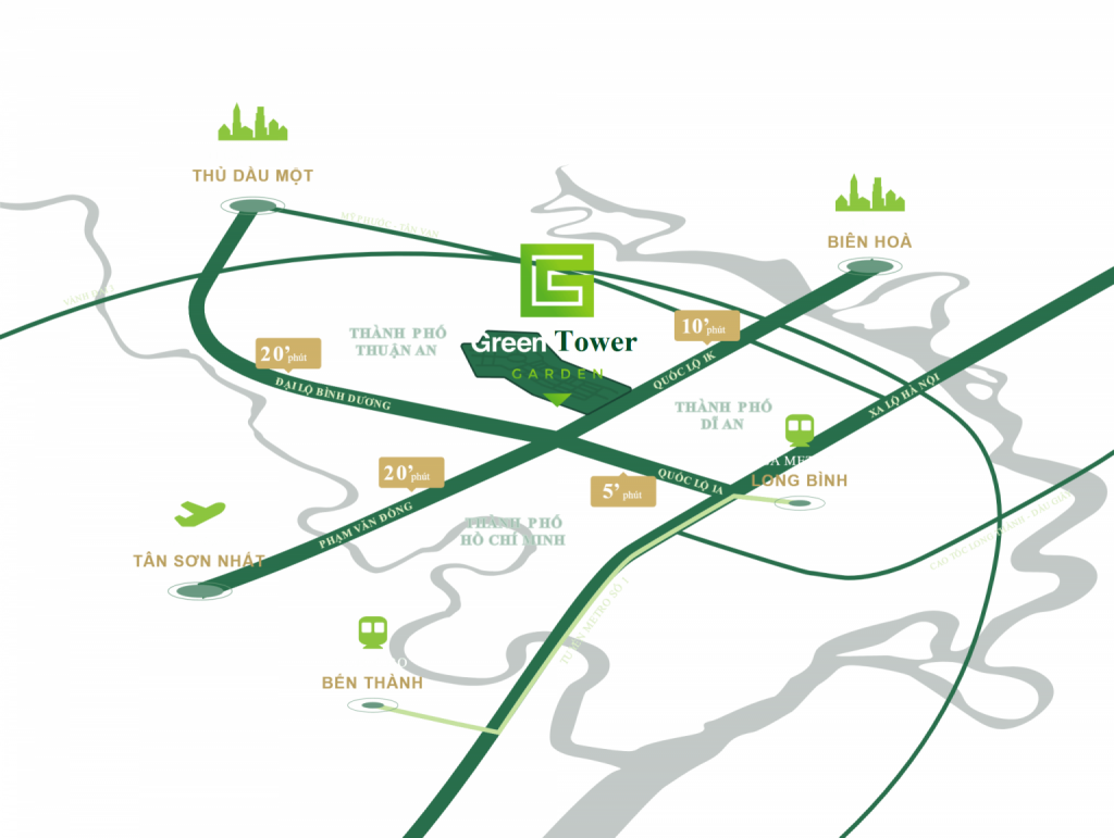 vị trí căn hộ green tower